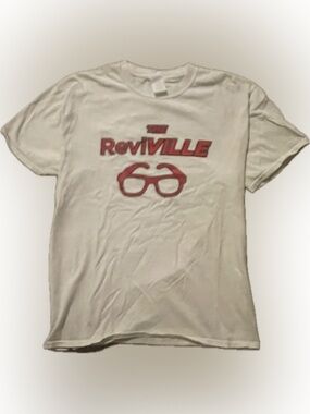 Reviville White Graphic Tee with Red Logo